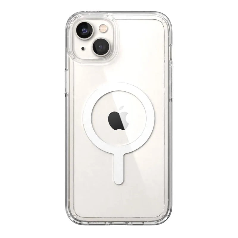 Speck Gemshell + MagSafe – Dėklas skirtas iPhone 15 Plus / iPhone 14 Plus su MICROBAN danga (Skaidrus)