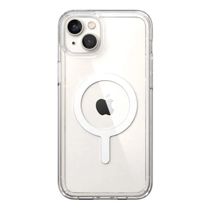 Speck Gemshell + MagSafe – Dėklas skirtas iPhone 15 Plus / iPhone 14 Plus su MICROBAN danga (Skaidrus)