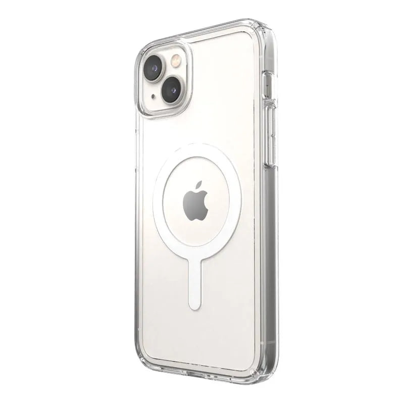 Speck Gemshell + MagSafe – Dėklas skirtas iPhone 15 Plus / iPhone 14 Plus su MICROBAN danga (Skaidrus)