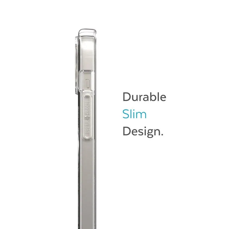 Speck Gemshell + MagSafe – Dėklas skirtas iPhone 15 Plus / iPhone 14 Plus su MICROBAN danga (Skaidrus)