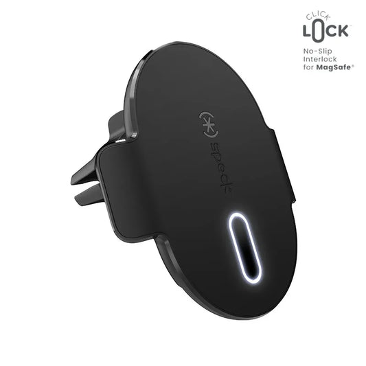 Speck Įkrovimo Angos Laikiklis + ClickLock – „MagSafe“ belaidžio įkrovimo automobilio laikiklis (juodas)