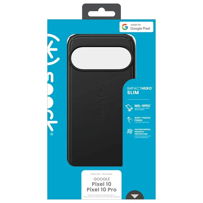 Speck ImpactHero Slim dėklas Google Pixel 10 / Google Pixel 10 Pro (Juodas)