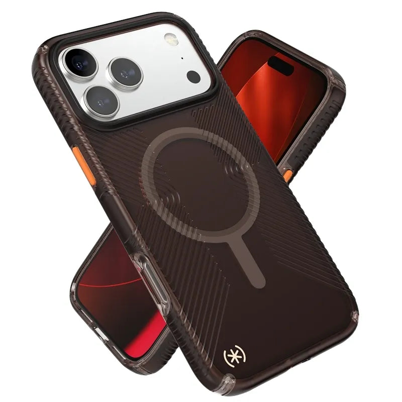 Speck Presidio Lux Grip MagSafe dėklas - iPhone 17 Pro Max (Luxury Shade Matte / Orange)