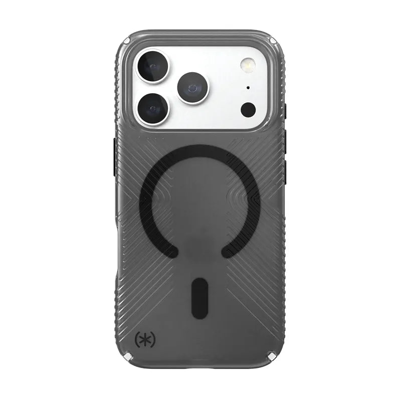 Speck Presidio Lux Grip MagSafe – dėklas, skirtas iPhone 18 Pro / 17 Pro (Obsidian)