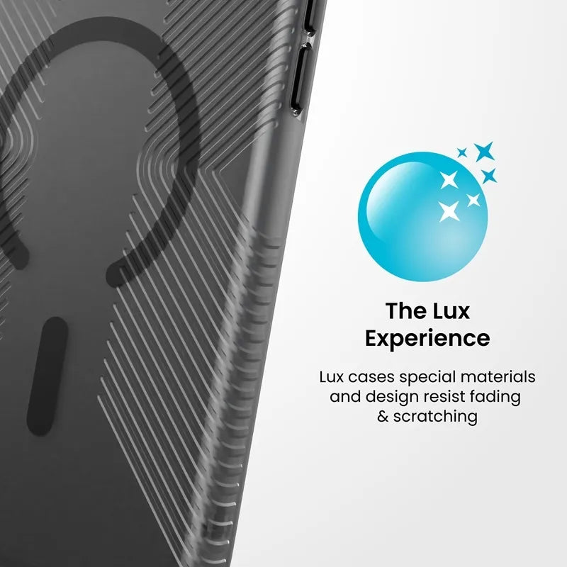 Speck Presidio Lux Grip MagSafe – dėklas, skirtas iPhone 18 Pro Max / 17 Pro Max (Obsidian)