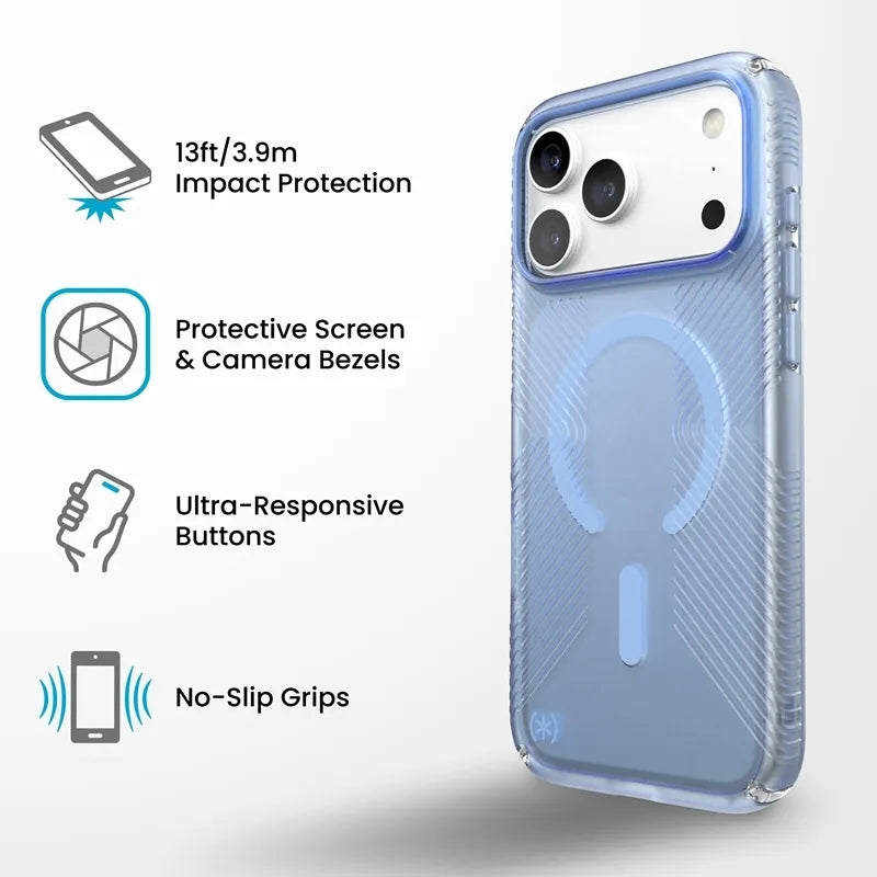 Speck Presidio Lux Grip MagSafe – dėklas, skirtas iPhone 18 Pro Max / 17 Pro Max (Sable)