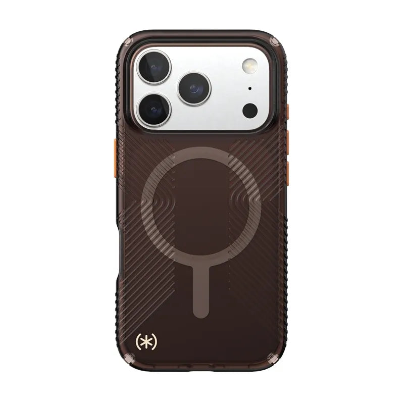 Speck Presidio Lux Grip MagSafe - iPhone 17 Pro dėklas (Luxury Shade Matte / Orange)