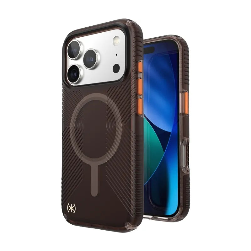 Speck Presidio Lux Grip MagSafe - iPhone 17 Pro dėklas (Luxury Shade Matte / Orange)