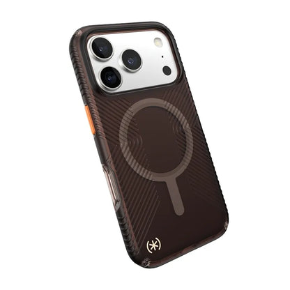 Speck Presidio Lux Grip MagSafe - iPhone 17 Pro dėklas (Luxury Shade Matte / Orange)