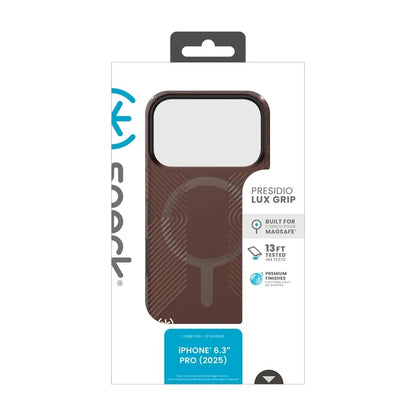 Speck Presidio Lux Grip MagSafe - iPhone 17 Pro dėklas (Luxury Shade Matte / Orange)