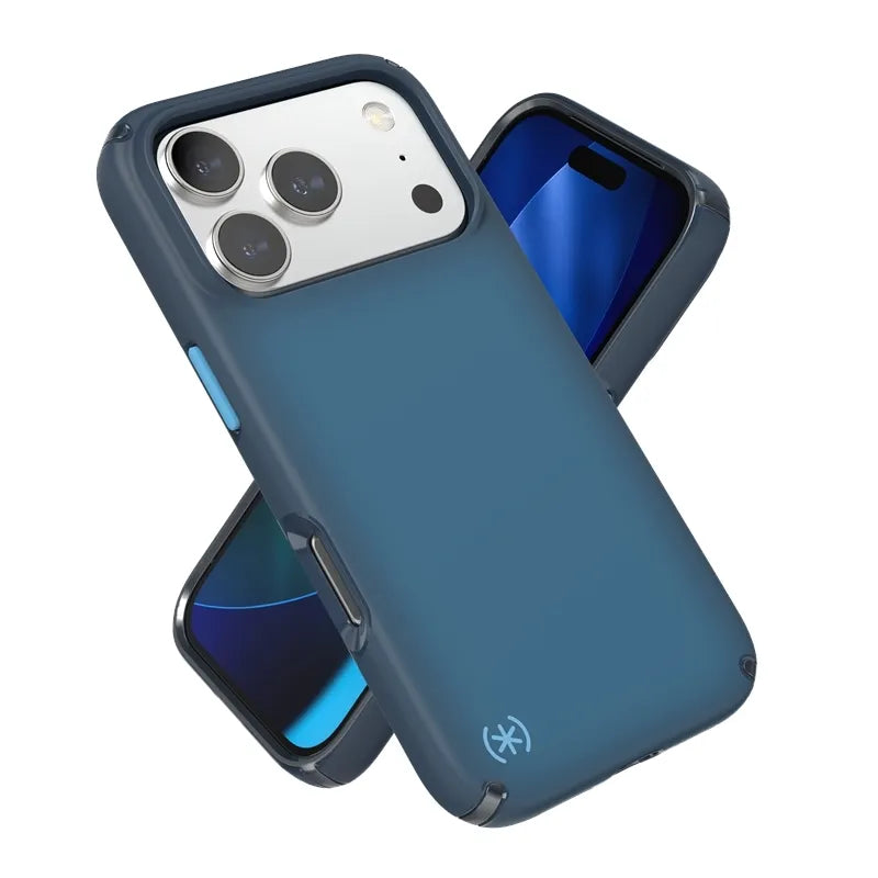 Speck Presidio Lux MagSafe – dėklas iPhone 17 Pro (Deep Sea Fade / Black / Spell Blue)