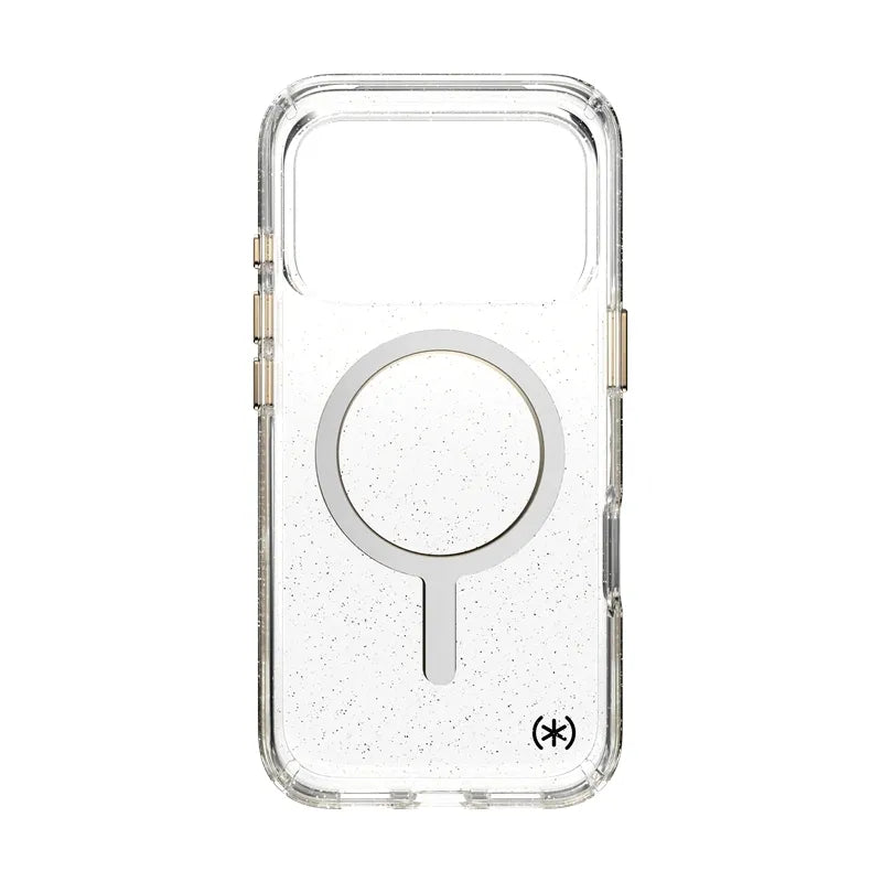 Speck Presidio Lux MagSafe dėklas – iPhone 17 Pro dėklas (Blizgučiai / Auksinis metalas)