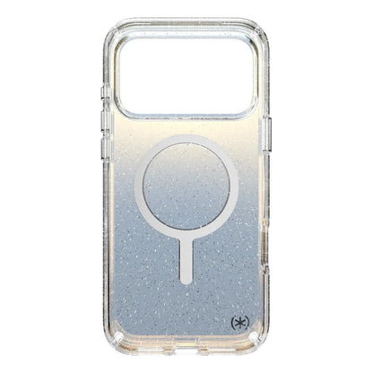 Speck Presidio Lux MagSafe - iPhone 17 Pro Max dėklas (Hyper Mirror Glitter / Silver Metallic)