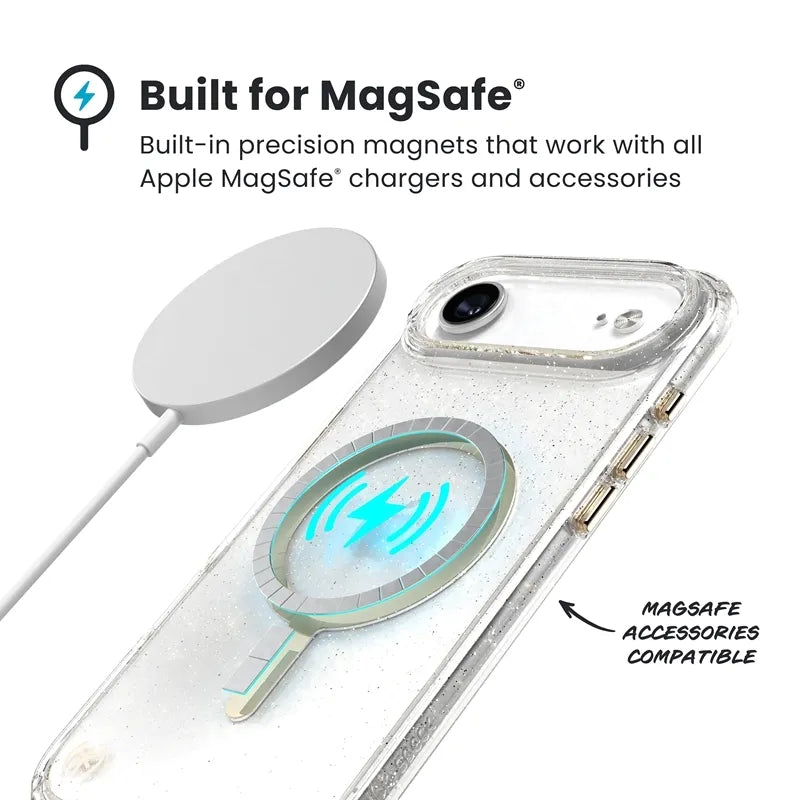 Speck Presidio Lux MagSafe - iPhone dėklas (Glitter / Gold Metallic)