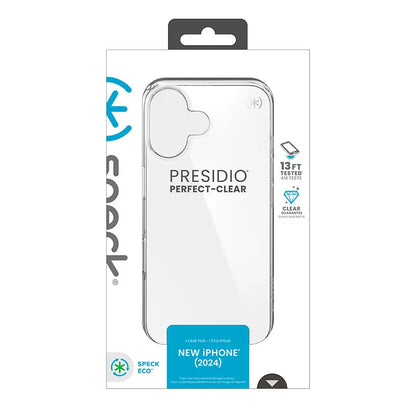 Speck Presidio Perfect-Clear – Dėklas iPhone 16 (Skaidrus)