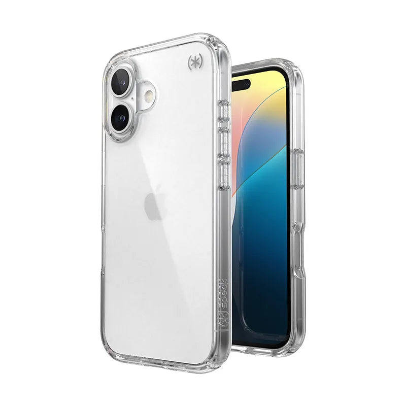Speck Presidio Perfect-Clear – Dėklas iPhone 16 (Skaidrus)