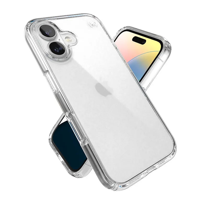 Speck Presidio Perfect-Clear – Dėklas iPhone 16 (Skaidrus)