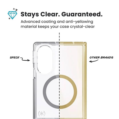 Speck Presidio Perfect-Clear Magnet – MagSafe dėklas Samsung Galaxy Z Fold 8 (skaidrus)