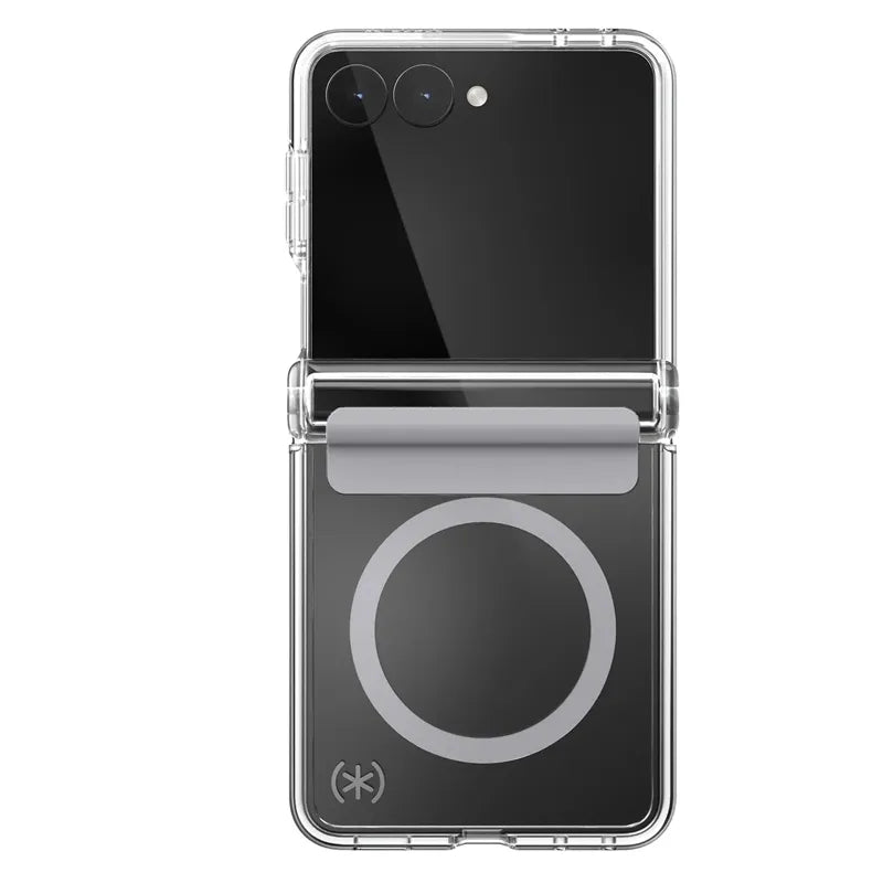 Speck Presidio Perfect-Clear Magnet – MagSafe dėklas, skirtas Samsung Galaxy Z Flip 8 (skaidrus)