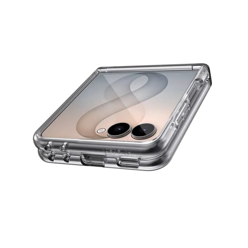 Speck Presidio Perfect-Clear Magnet – MagSafe dėklas, skirtas Samsung Galaxy Z Flip 8 (skaidrus)