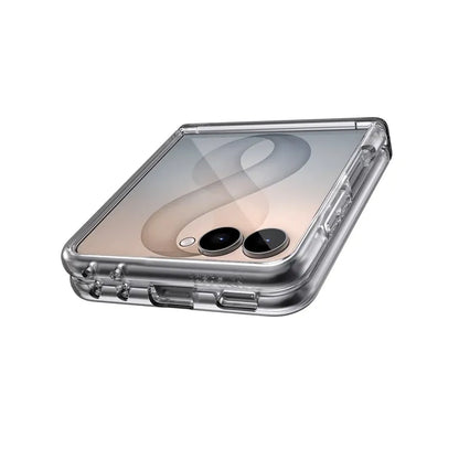 Speck Presidio Perfect-Clear Magnet – MagSafe dėklas, skirtas Samsung Galaxy Z Flip 8 (skaidrus)