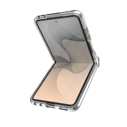 Speck Presidio Perfect-Clear Magnet – MagSafe dėklas, skirtas Samsung Galaxy Z Flip 8 (skaidrus)