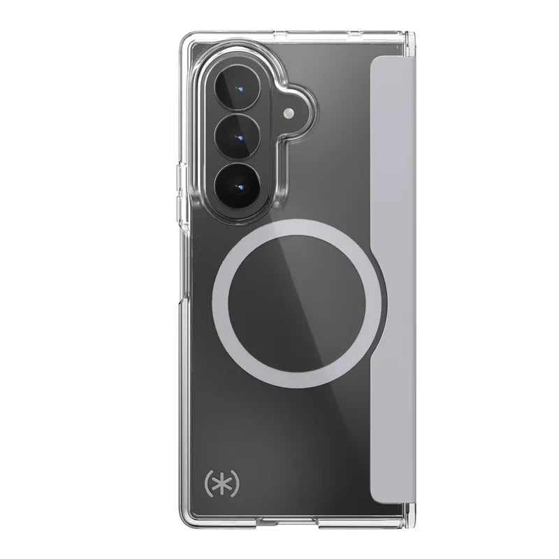 Speck Presidio Perfect-Clear Magnet – MagSafe dėklas, skirtas Samsung Galaxy Z Fold 8 Ultra (skaidrus)