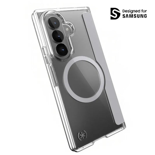Speck Presidio Perfect-Clear Magnet – MagSafe dėklas, skirtas Samsung Galaxy Z Fold 8 Ultra (skaidrus)