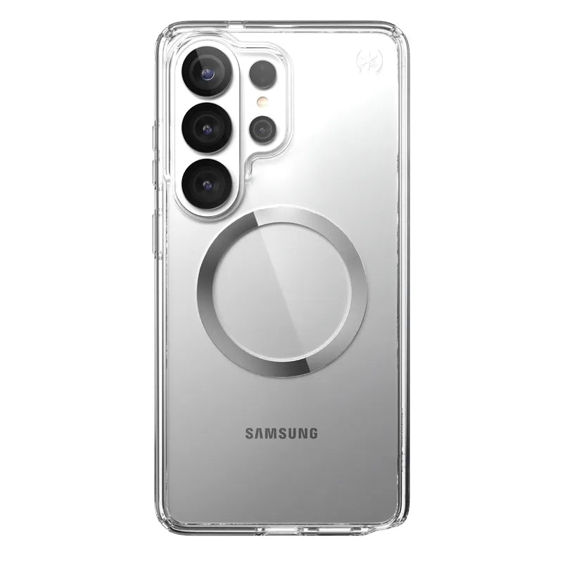 Speck Presidio Perfect-Clear Magnet - Samsung Galaxy S26 Ultra MagSafe dėklas (Skaidrus/Skaidrus/Sidabrinis)