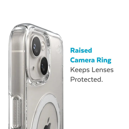 Speck Presidio Perfect-Clear + MagSafe – dėklas iPhone 15 Plus / iPhone 14 Plus (Skaidrus)