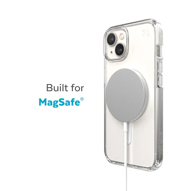 Speck Presidio Perfect-Clear + MagSafe – dėklas iPhone 15 Plus / iPhone 14 Plus (Skaidrus)