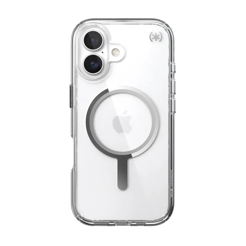Speck Presidio Perfect Clear MagSafe - iPhone 17 dėklas (Skaidrus / Sidabrinis)