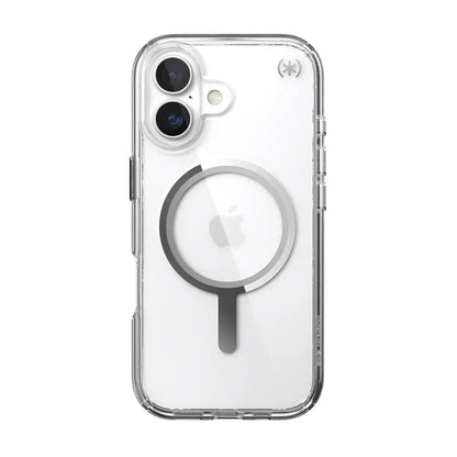 Speck Presidio Perfect Clear MagSafe - iPhone 17 dėklas (Skaidrus / Sidabrinis)