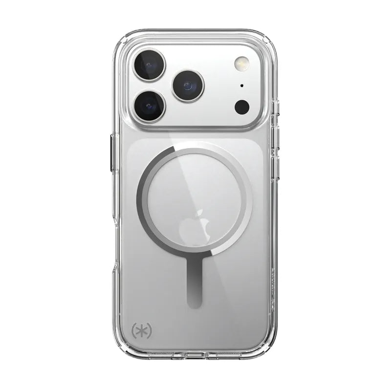 Speck Presidio Perfect Clear MagSafe - iPhone 17 Pro dėklas (Skaidrus / Sidabrinis)