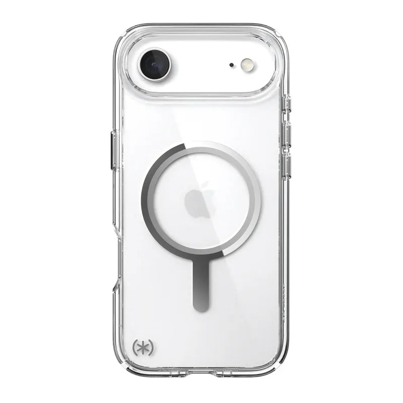 Speck Presidio Perfect Clear MagSafe – iPhone Air dėklas (Skaidrus / Sidabrinis)