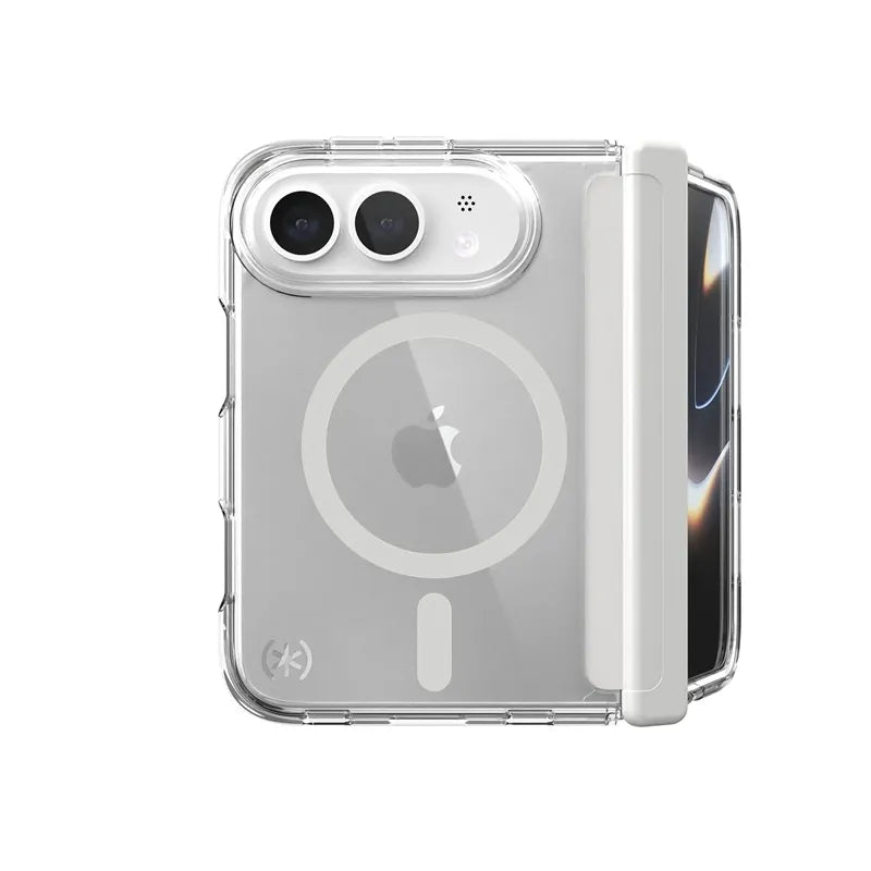 Speck Presidio Perfect Clear MagSafe – „iPhone Fold“ dėklas (skaidrus)