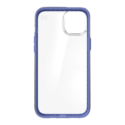 Speck Presidio Perfect-Clear su Impact Geometry – dėklas iPhone 15 Plus / 14 Plus su MICROBAN danga (Skaidrus / Violetinis)