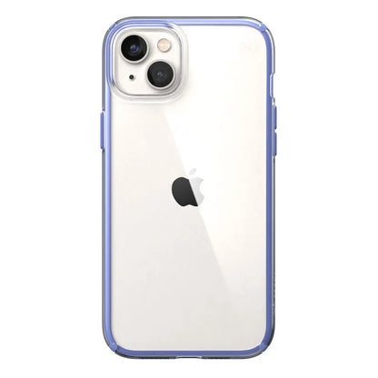 Speck Presidio Perfect-Clear su Impact Geometry – dėklas iPhone 15 Plus / 14 Plus su MICROBAN danga (Skaidrus / Violetinis)