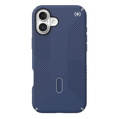 Speck Presidio2 Grip ClickLock ir MagSafe dėklas iPhone 16 Plus (Coastal Blue / Dust Gray / White)