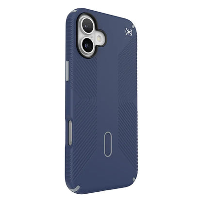 Speck Presidio2 Grip ClickLock ir MagSafe dėklas iPhone 16 Plus (Coastal Blue / Dust Gray / White)