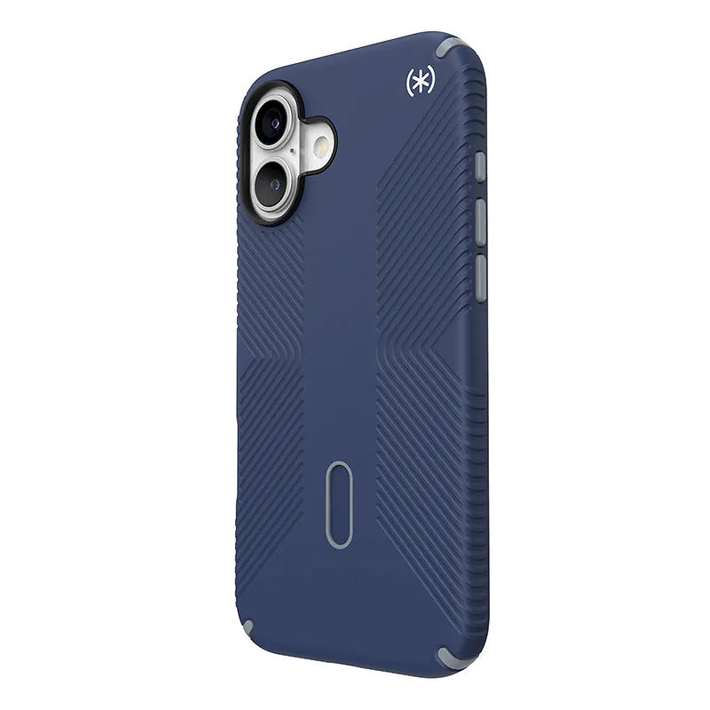 Speck Presidio2 Grip ClickLock ir MagSafe dėklas iPhone 16 Plus (Coastal Blue / Dust Gray / White)