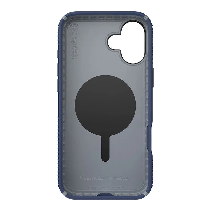 Speck Presidio2 Grip ClickLock ir MagSafe dėklas iPhone 16 Plus (Coastal Blue / Dust Gray / White)