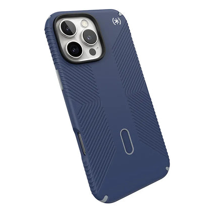 Speck Presidio2 Grip ClickLock ir MagSafe dėklas „iPhone 16 Pro Max“ (Coastal Blue / Dust Gray / White)