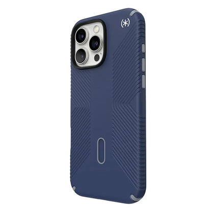 Speck Presidio2 Grip ClickLock ir MagSafe dėklas „iPhone 16 Pro Max“ (Coastal Blue / Dust Gray / White)