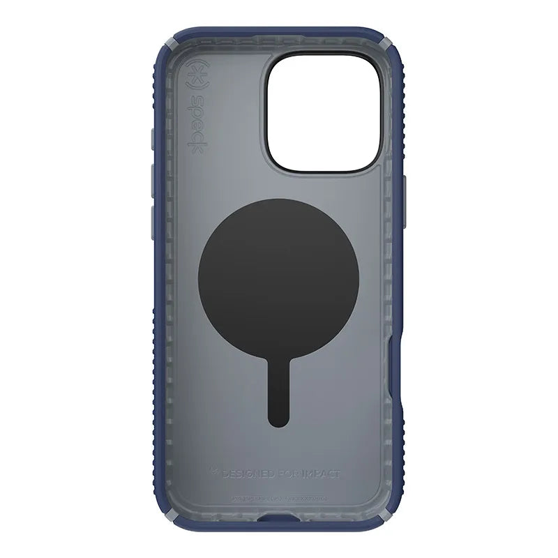 Speck Presidio2 Grip ClickLock ir MagSafe dėklas „iPhone 16 Pro Max“ (Coastal Blue / Dust Gray / White)