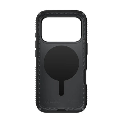 Speck Presidio2 Grip ClickLock ir MagSafe – dėklas iPhone 17 Pro (juodos / plokščių pilkos / baltos spalvos)