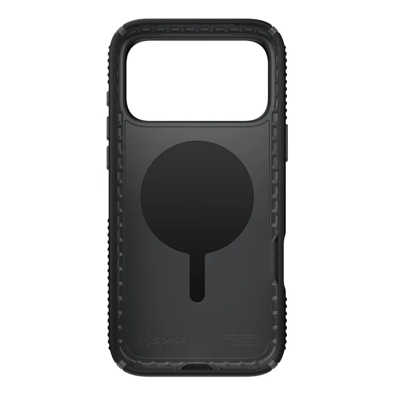 Speck Presidio2 Grip ClickLock ir MagSafe dėklas, skirtas iPhone 17 Pro Max (juoda / pilka / balta)