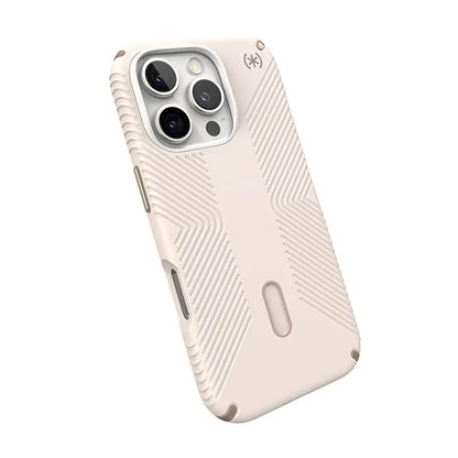 Speck Presidio2 Grip ClickLock ir MagSafe - iPhone 16 Pro dėklas (Bleached Bone / Heirloom Gold / Hazel Brown)