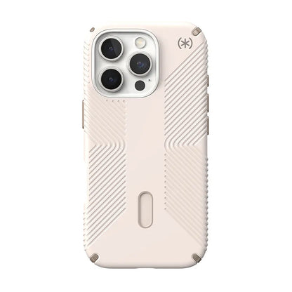Speck Presidio2 Grip ClickLock ir MagSafe - iPhone 16 Pro dėklas (Bleached Bone / Heirloom Gold / Hazel Brown)