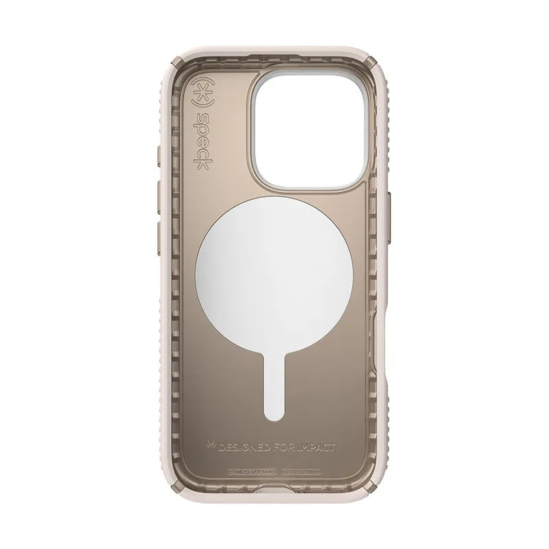 Speck Presidio2 Grip ClickLock ir MagSafe - iPhone 16 Pro dėklas (Bleached Bone / Heirloom Gold / Hazel Brown)